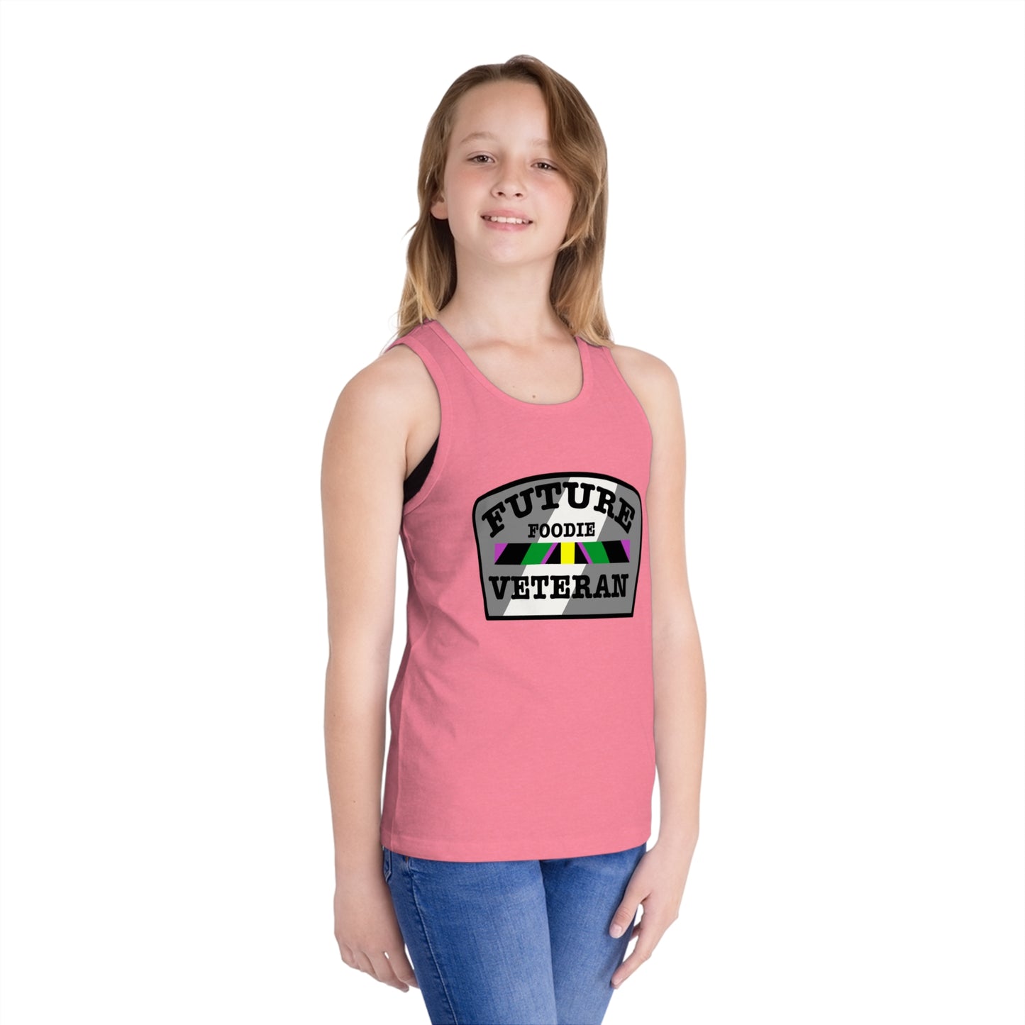 L.O.E.F Future Foodie Veteran Kids Tank Top (Gray)
