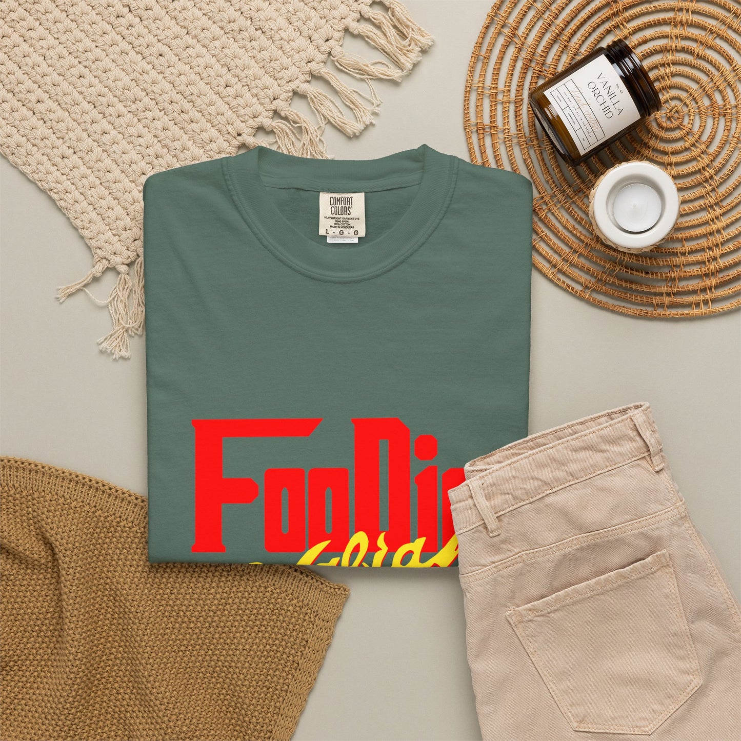 L.O.E.F Red Foodie Mafia Unisex Tee shirt (Bright Yellow)