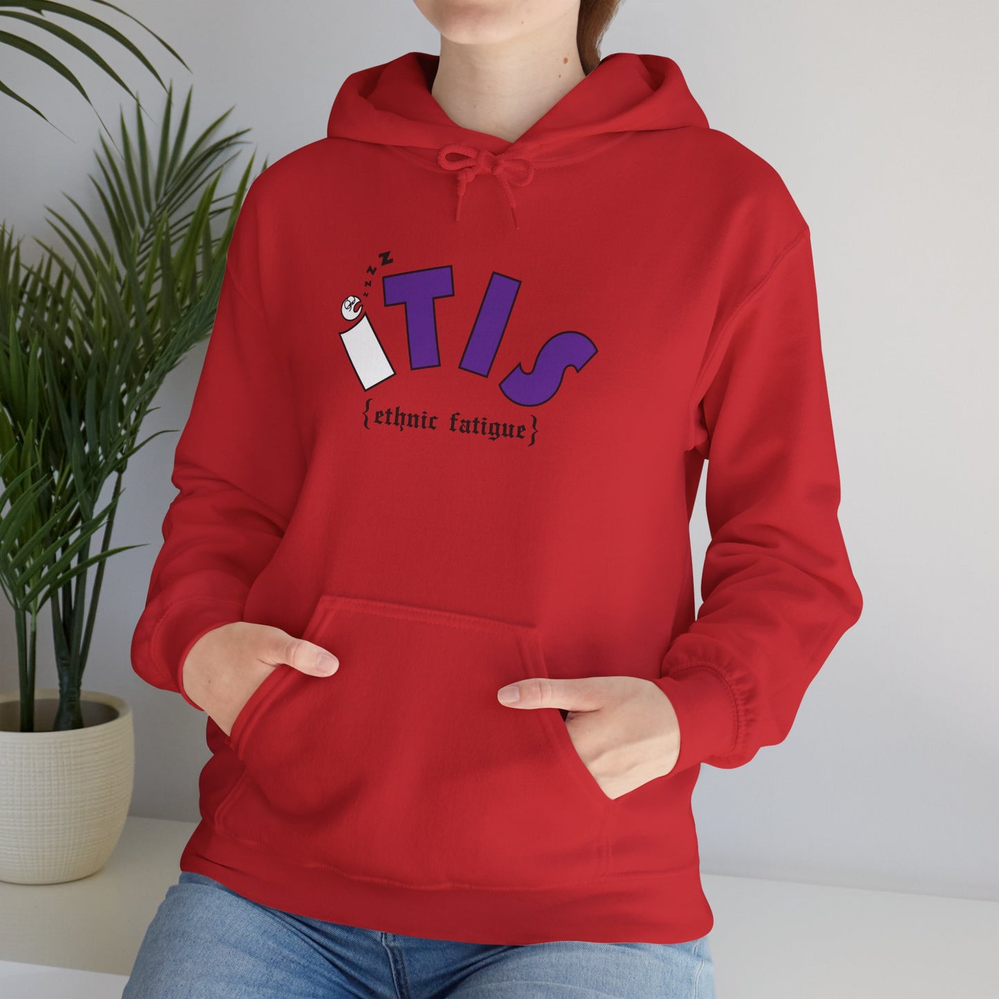 L.O.E.F ITIS Unisex Hooded Sweatshirt (White and Purple)