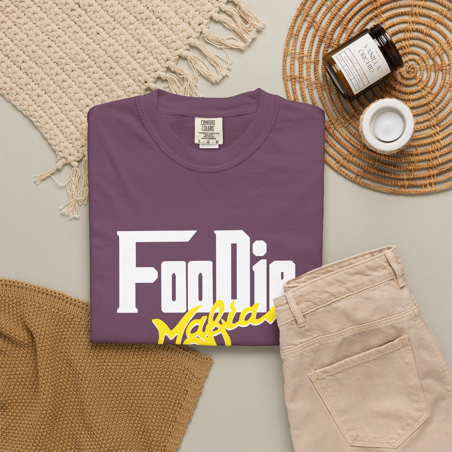 L.O.E.F Foodie Mafia Unisex Tee Shirt (Yellow)