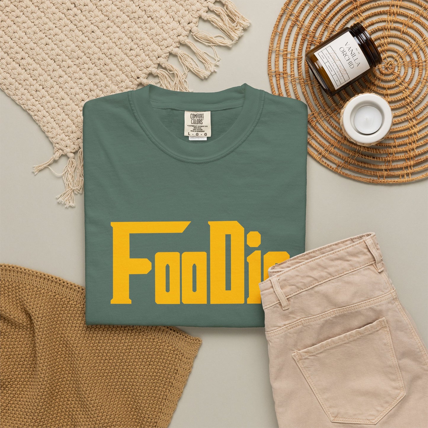 L.O.E.F Foodie Unisex Tee Shirt (Dark Yellow)