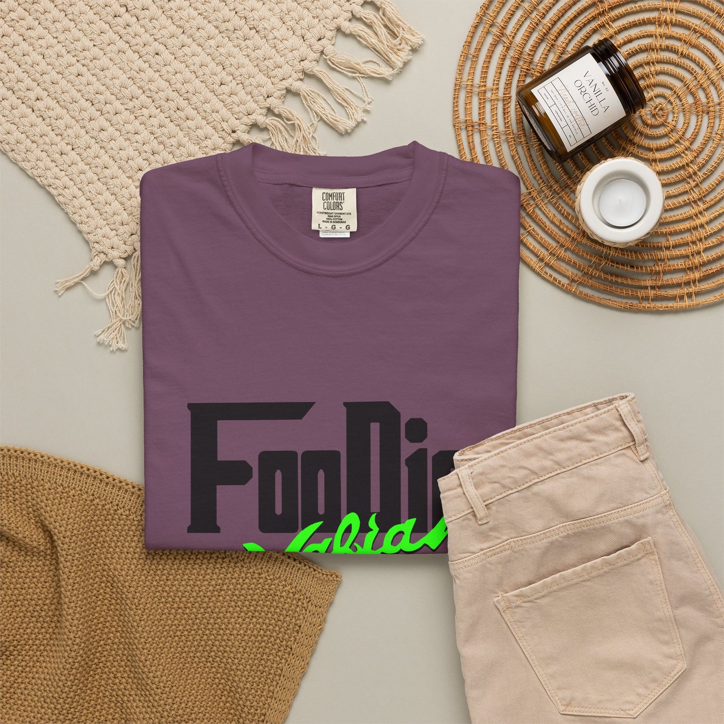 L.O.E.F Foodie Mafia Unisex Tee Shirt (Neon Green)