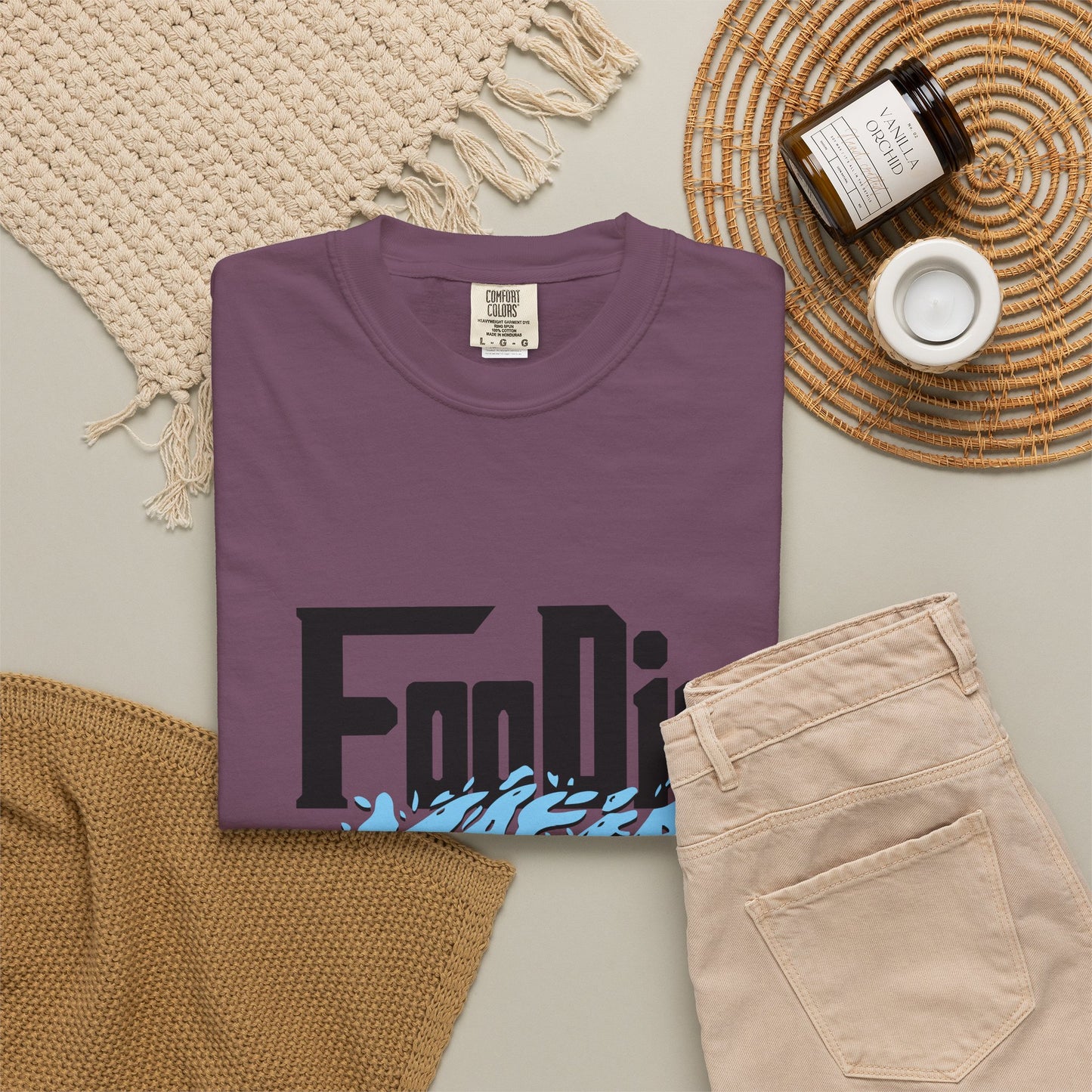 L.O.E.F Foodie Mafia Unisex Tee Shirt (Baby Blue)
