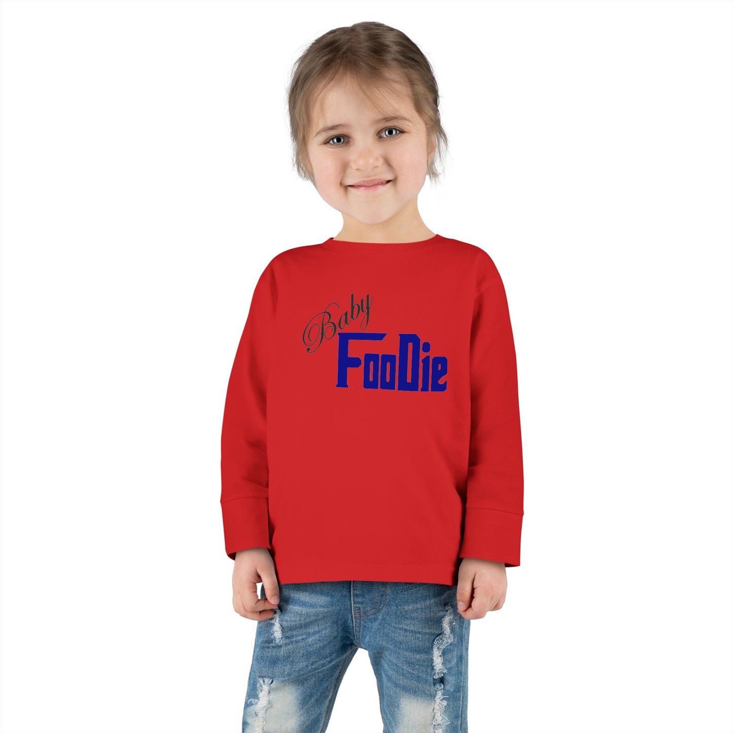 L.O.E.F Baby Foodie Toddler Long Sleeve Tee (Dark Blue)