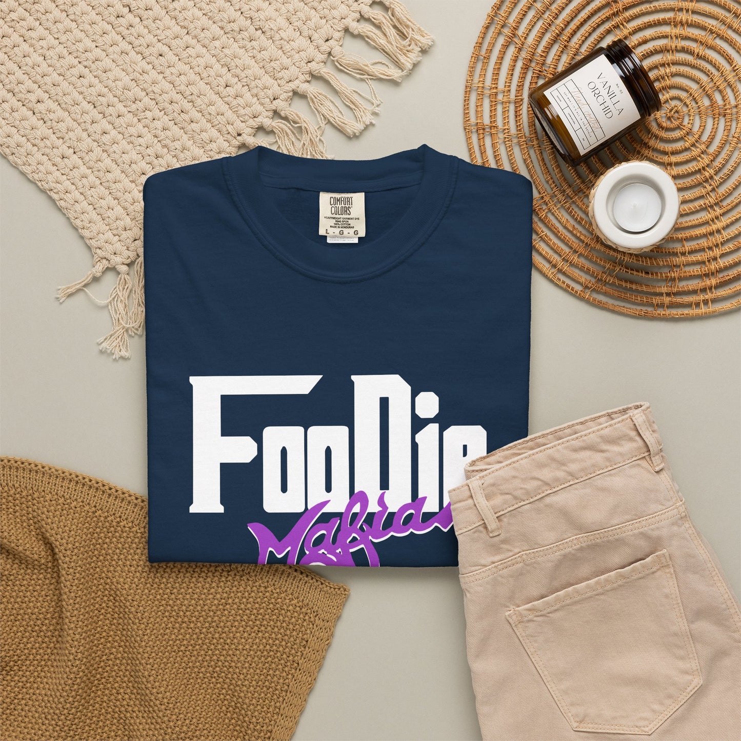L.O.E.F Foodie Mafia Unisex Tee Shirt (Purple)