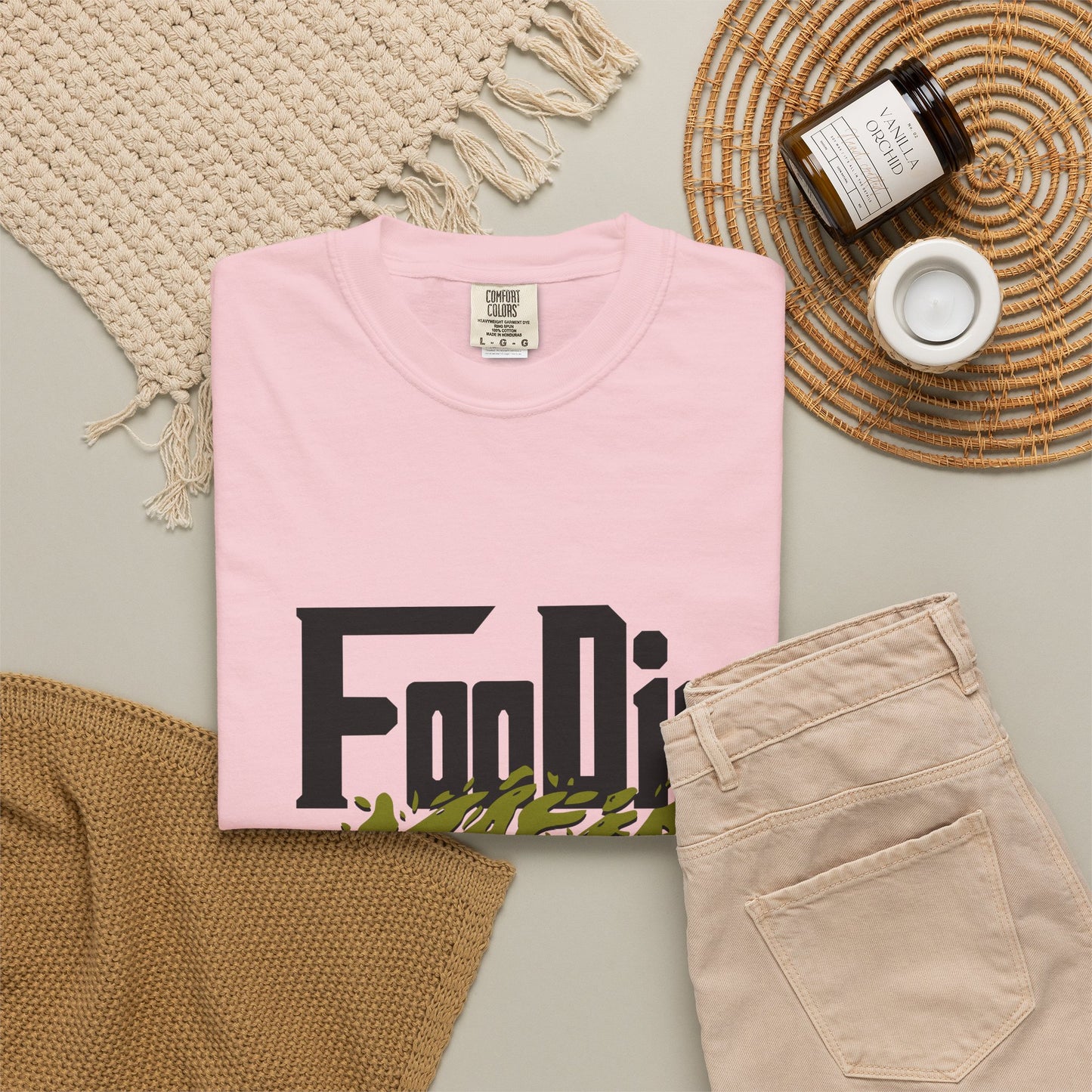 L.O.E.F Foodie Mafia Tee Shirt (Olive Green)