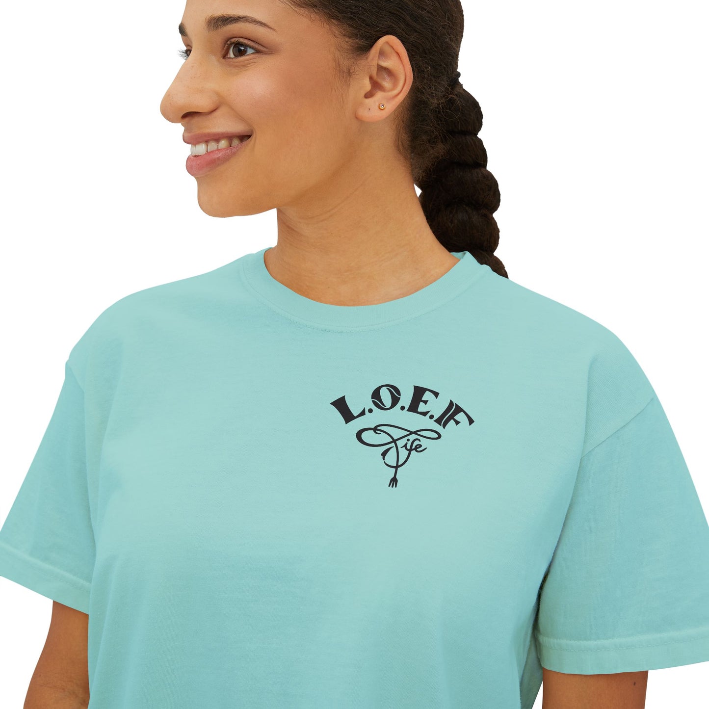 L.O.E.F Foodie 4Life Vegan Boxy Tee (Violet)
