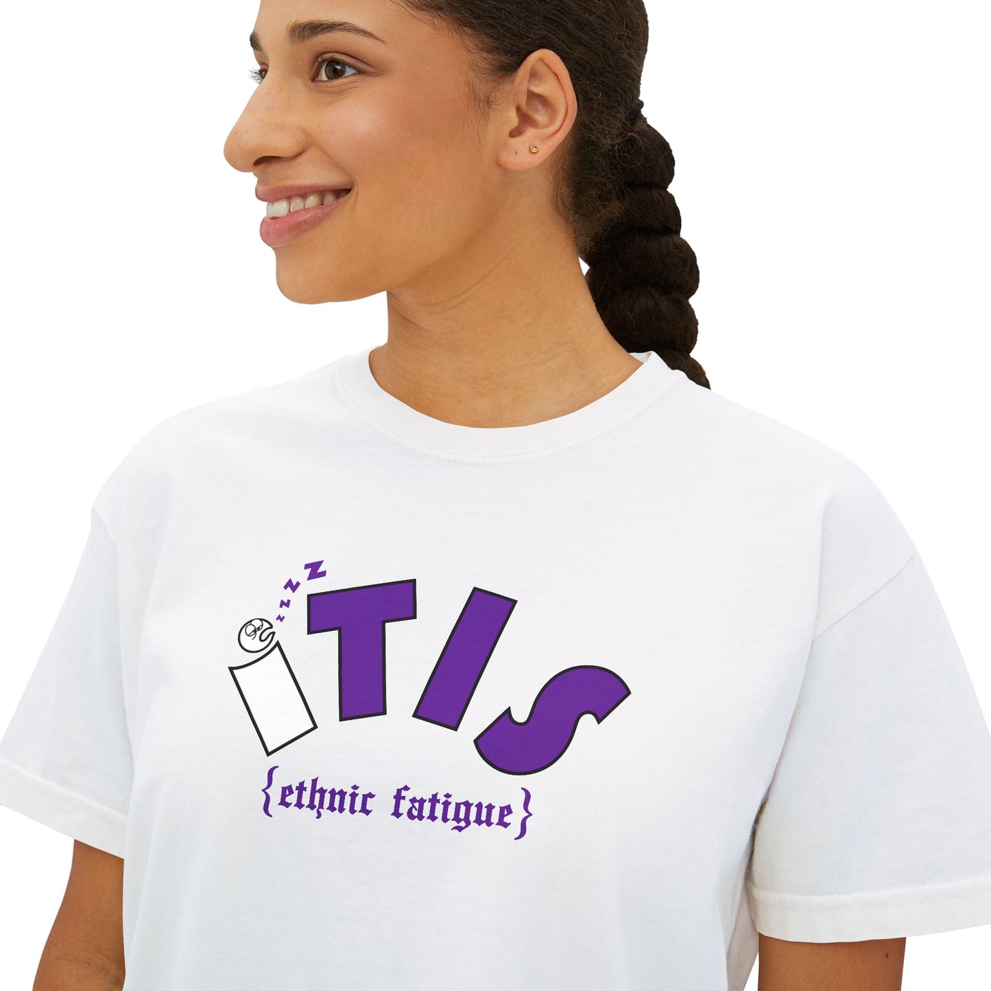 L.O.E.F ITIS Women Boxy Tee (Purple)