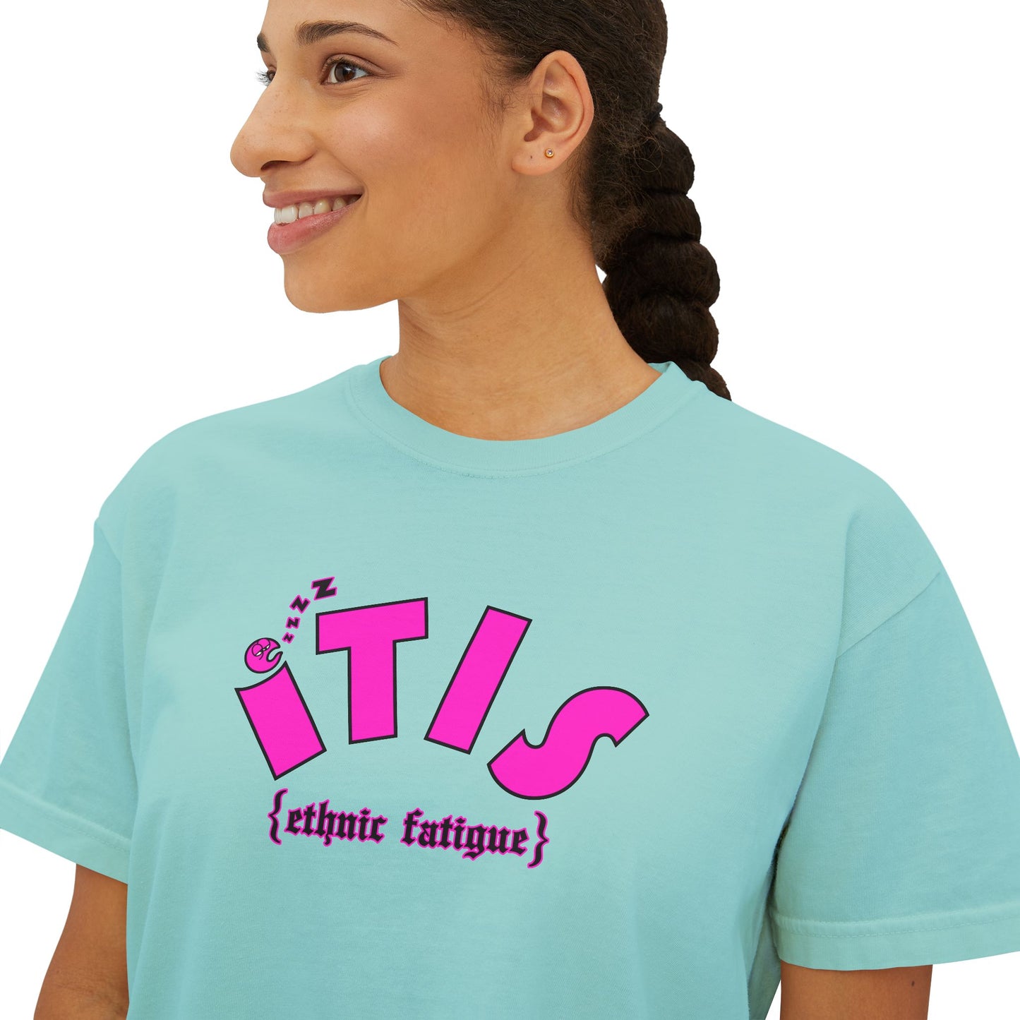 L.O.E.F ITIS Women Boxy Tee (Pink)