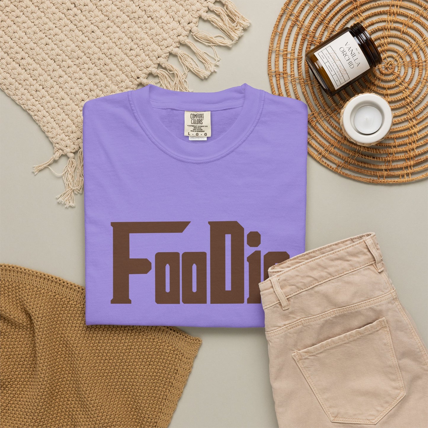 L.O.E.F Foodie Unisex Tee Shirt (Dark Brown)