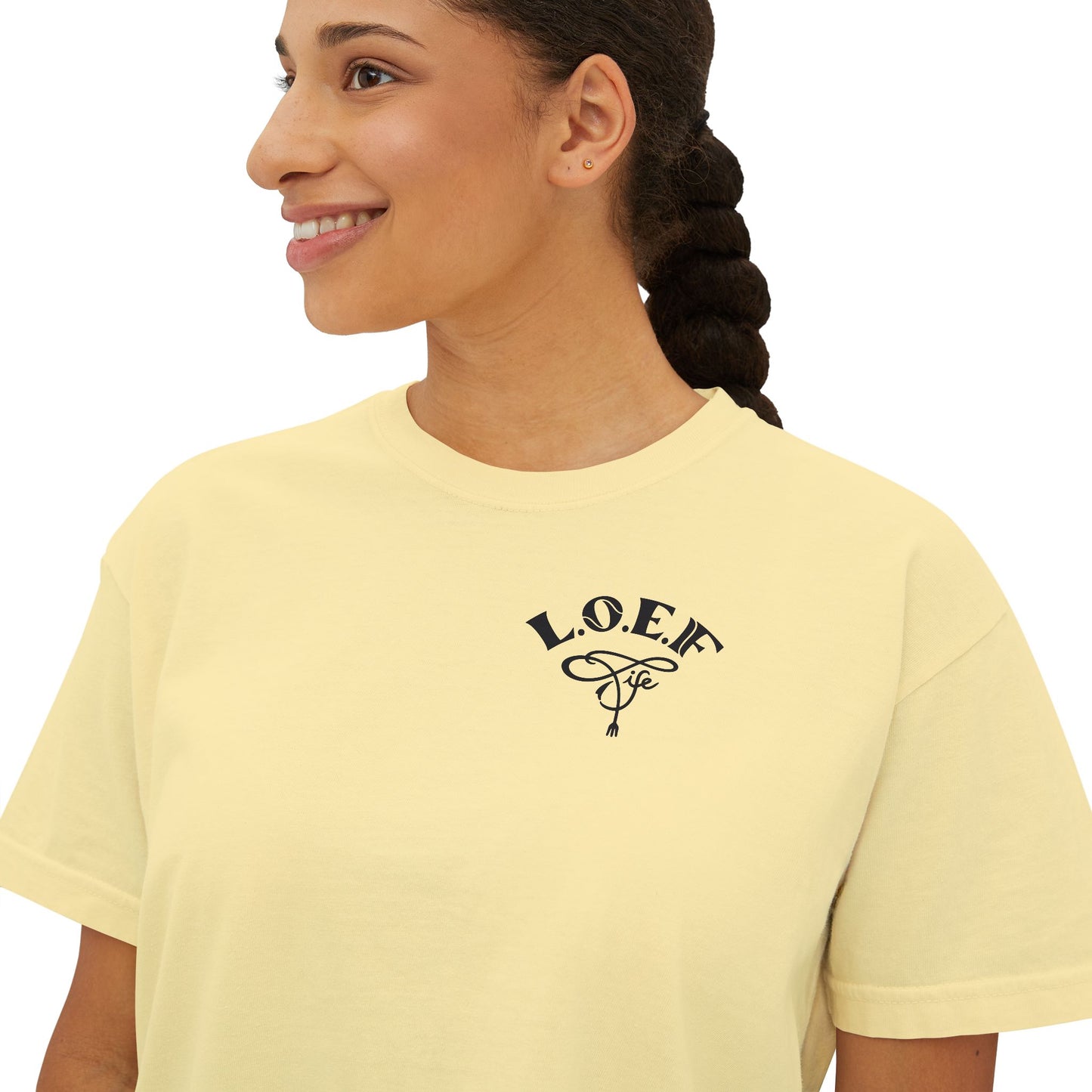 L.O.E.F Foodie 4Life Vegan Boxy Tee (Turquoise)