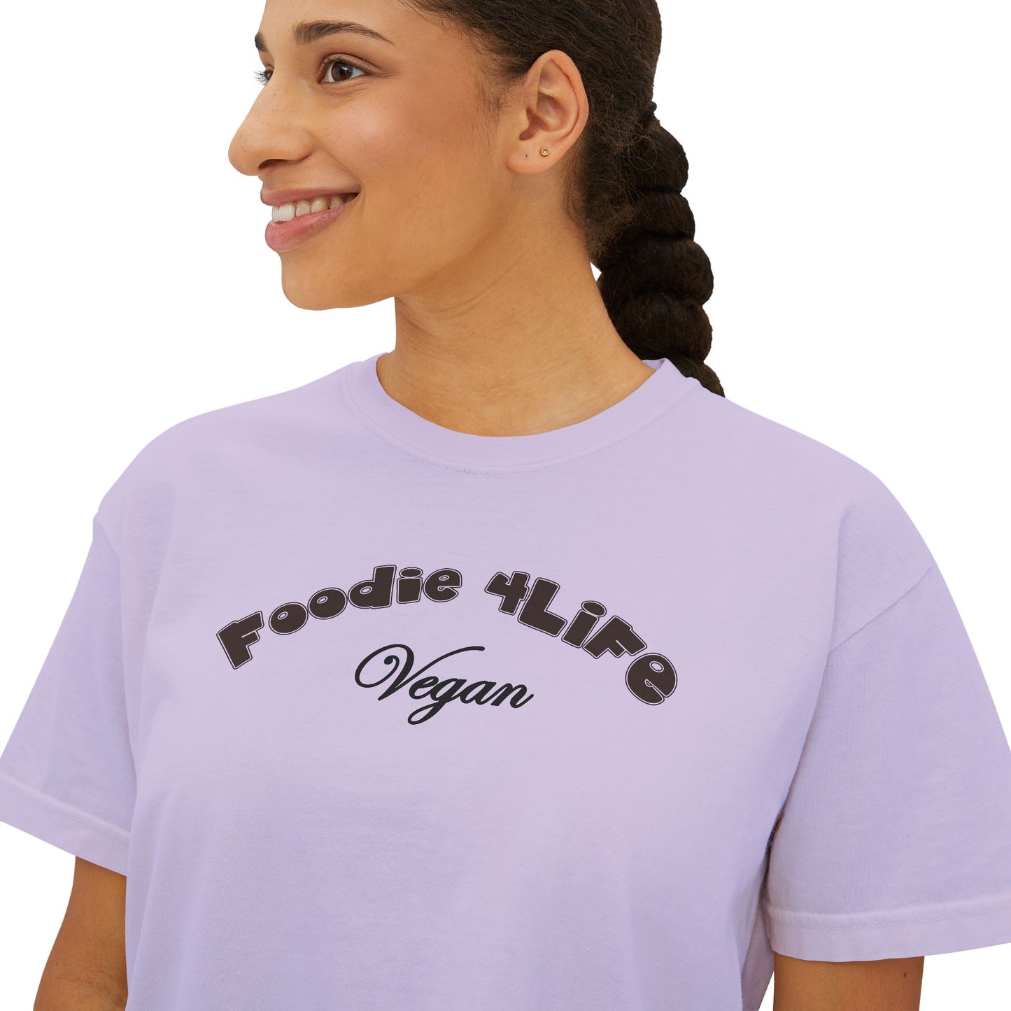 L.O.E.F Foodie 4Life Vegan Boxy Tee (Black)