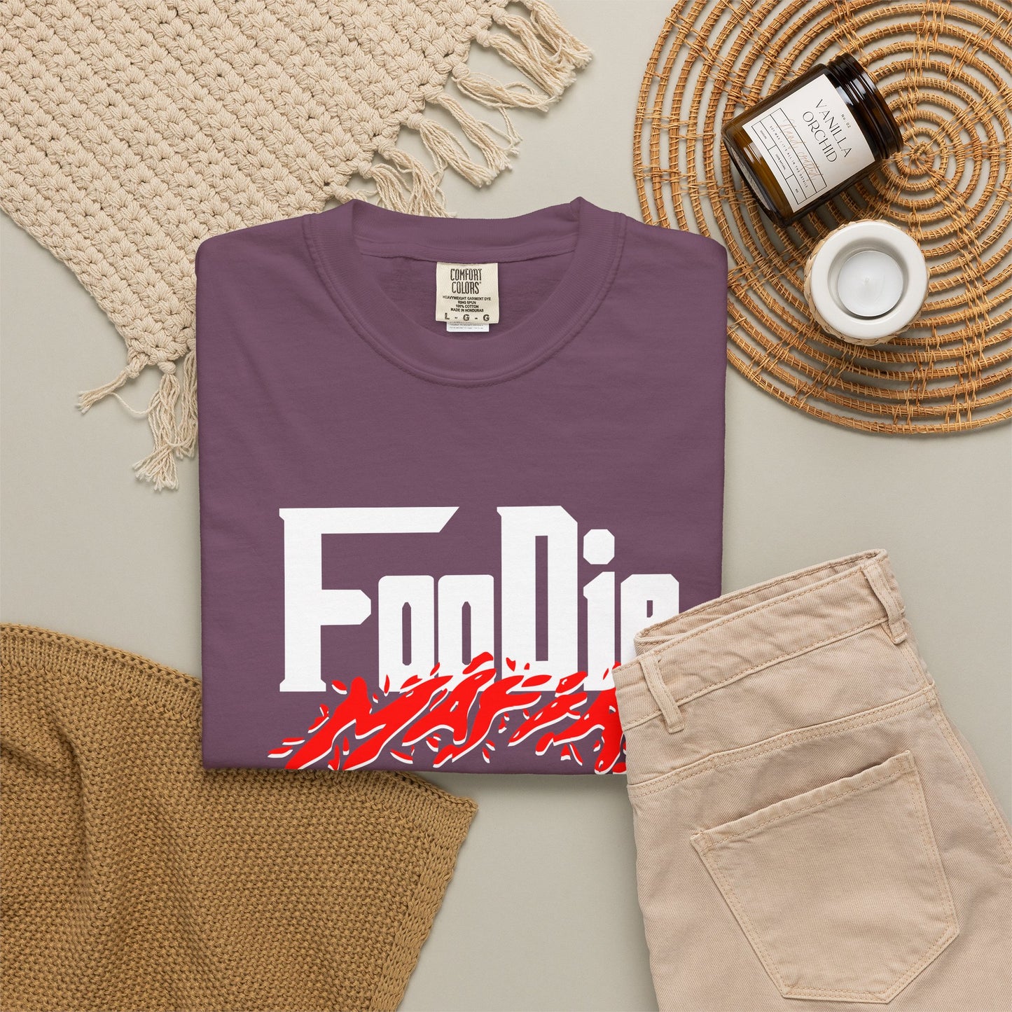 L.O.E.F Foodie Mafia Unisex Tee Shirt (Red)