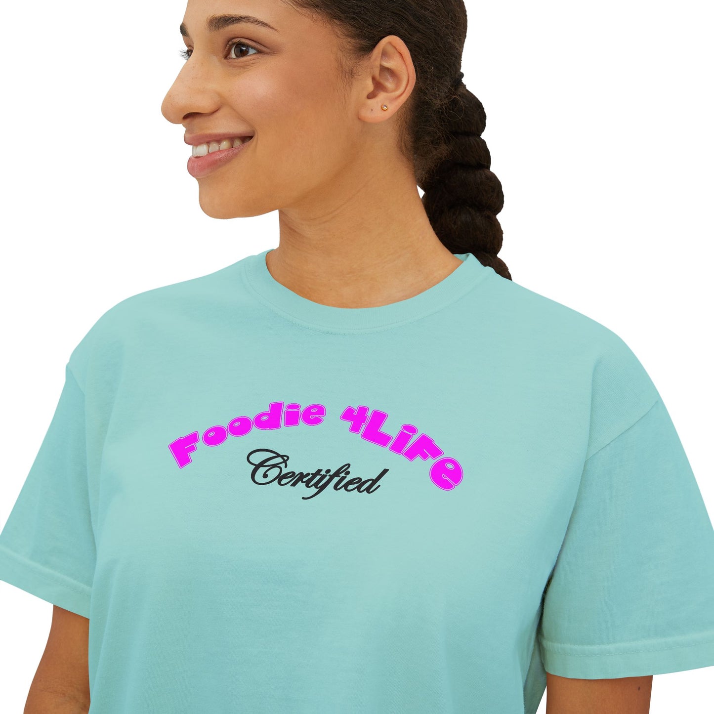 L.O.E.F Foodie 4Life Certified Boxy Tee (Fuchsia)