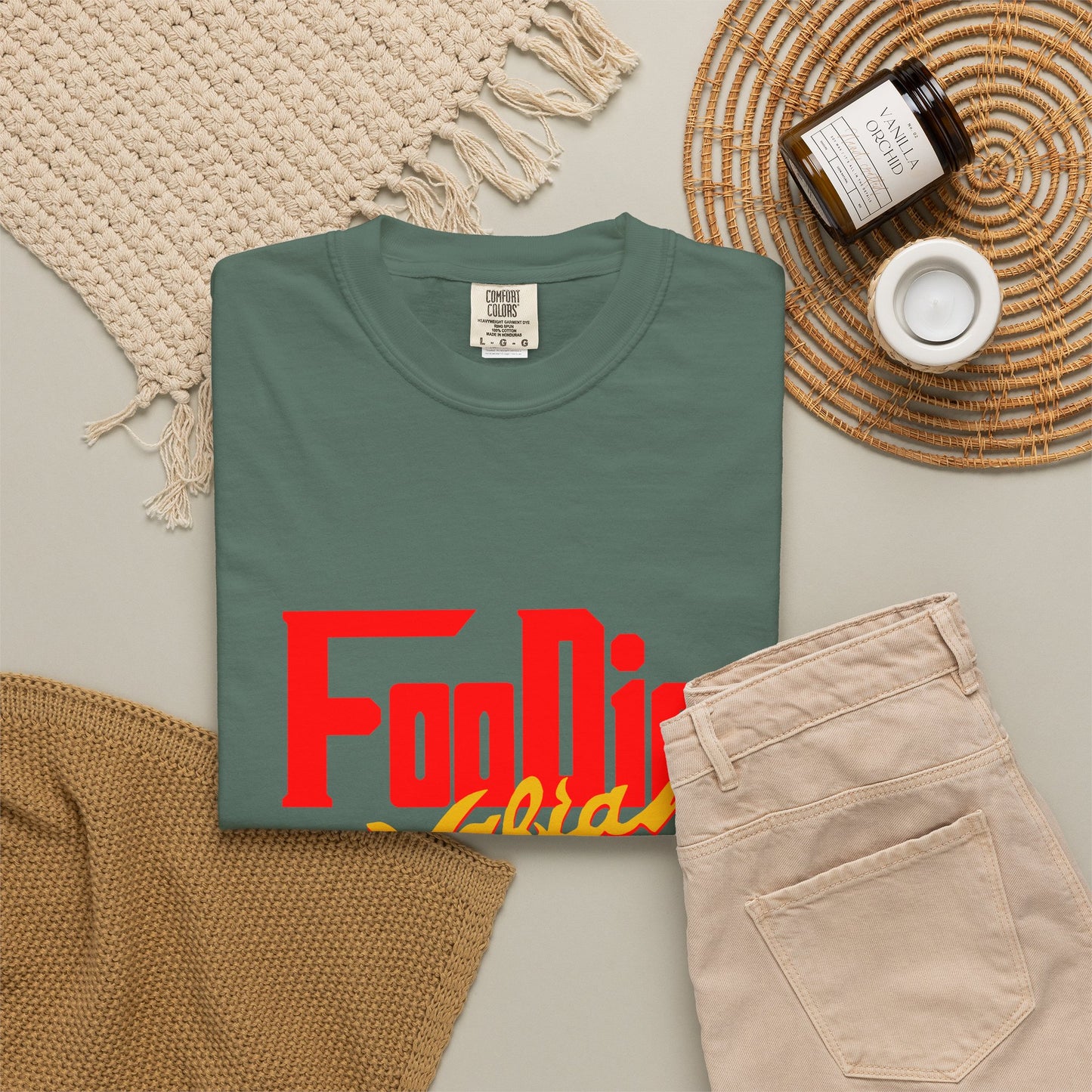 L.O.E.F Red Foodie Mafia Unisex Tee Shirt (Gold)