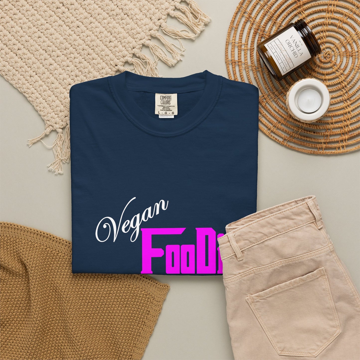 L.O.E.F Unisex Vegan Foodie Tee Shirt (Fuchsia)