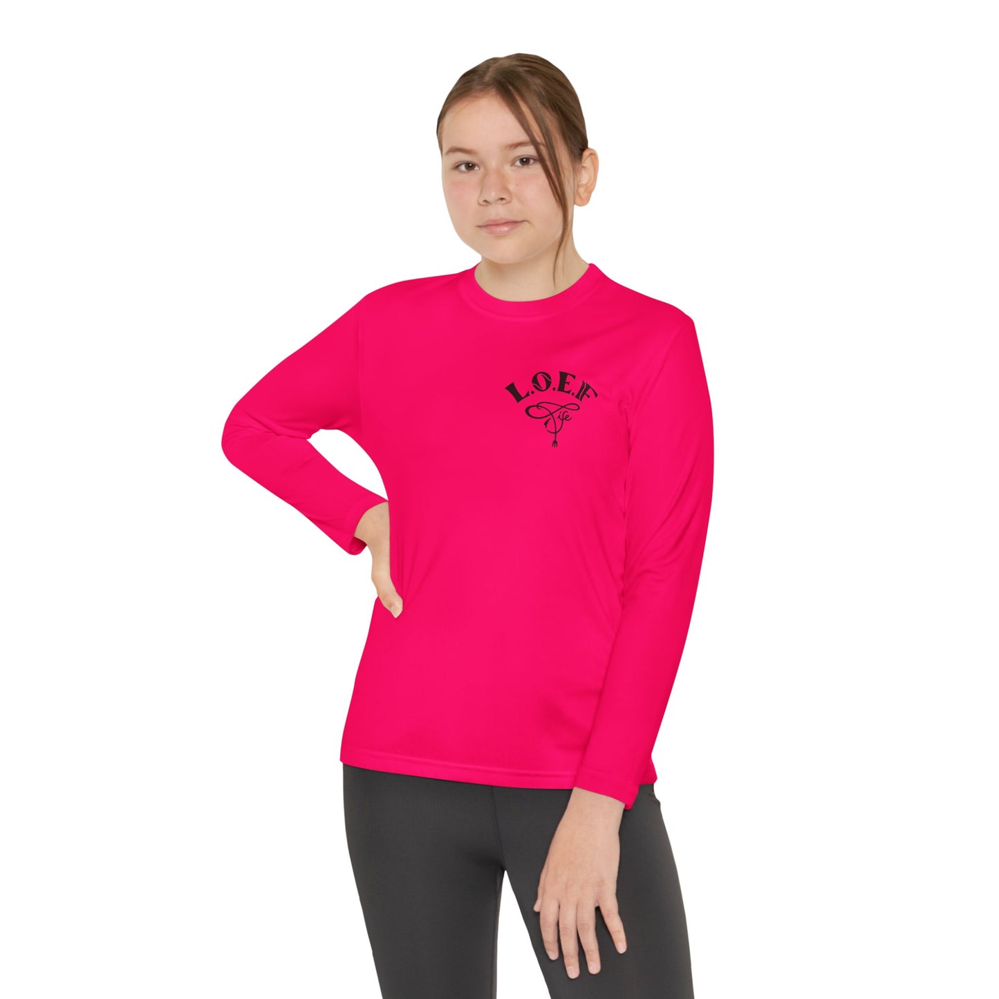 L.O.E.F Foodie 4Life Young Long Sleeve Tee (Neon Green)