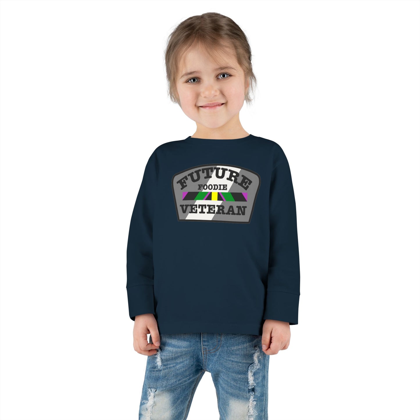 L.O.E.F Future Foodie Veteran Toddler Long Sleeve Tee (Gray)