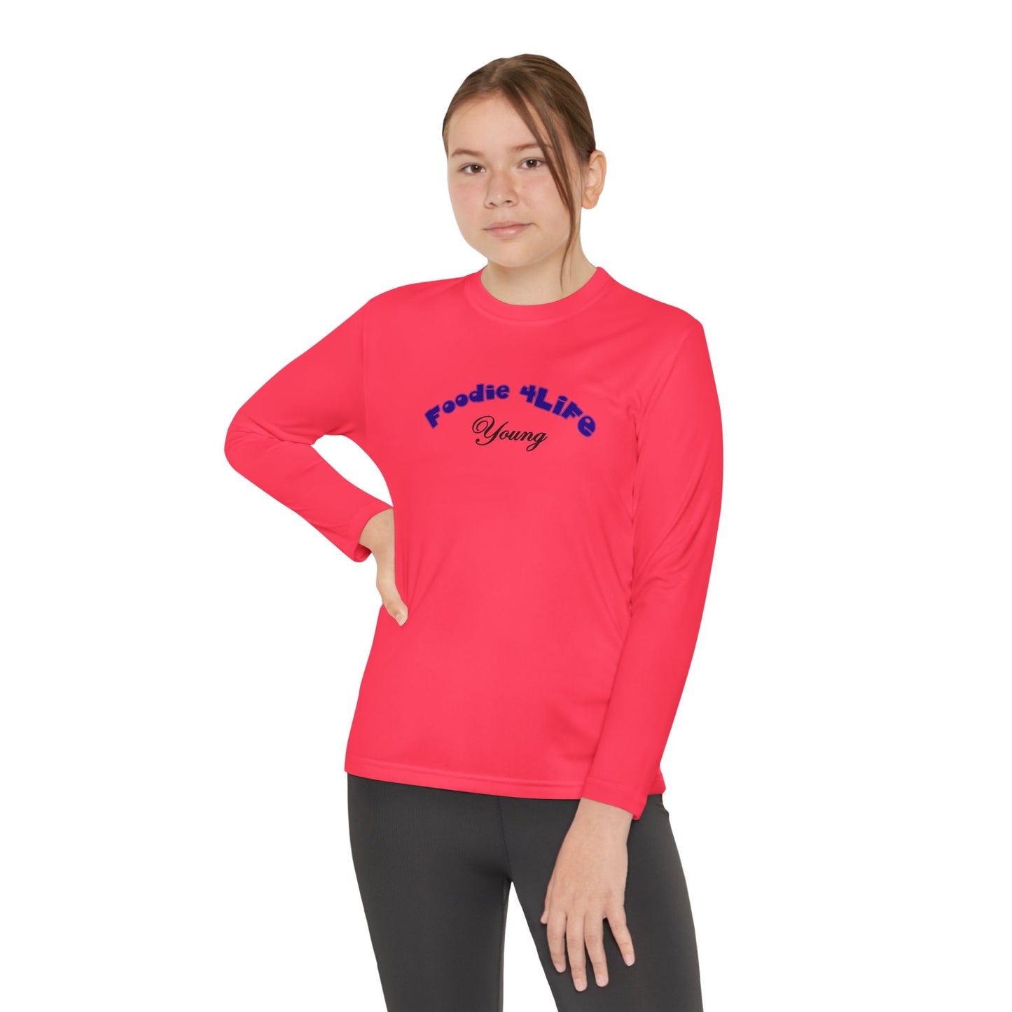 L.O.E.F Foodie 4Life Young Long Sleeve Tee (Dark Blue)