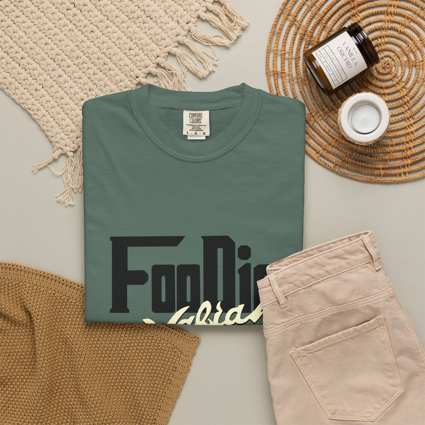 L.O.E.F Foodie Mafia Unisex Tee shirt (Cream)