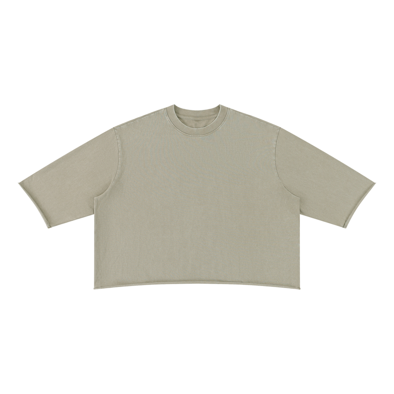 L.O.E.F. Life Chopped Cheese Unisex Mineral Wash Raw Hem Boxy T-Shirt