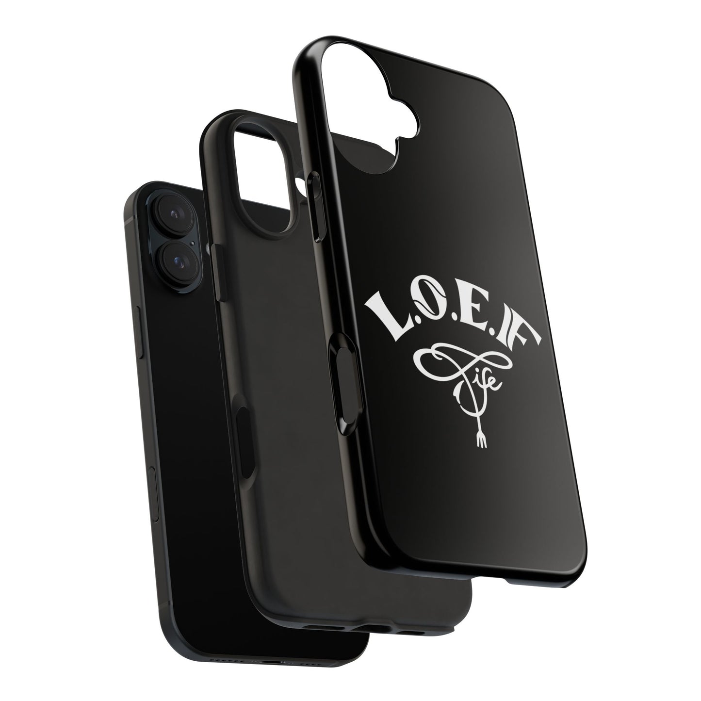 L.O.E.F Black Glossy Protective Phone Case