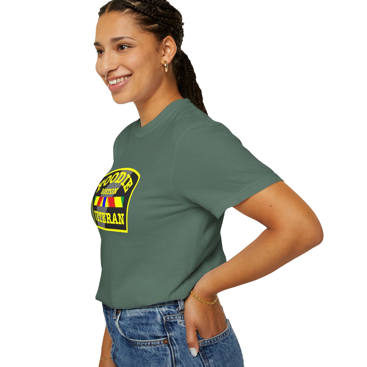 L.O.E.F Foodie Veteran BOSTON Unisex Tee Shirt (Yellow)