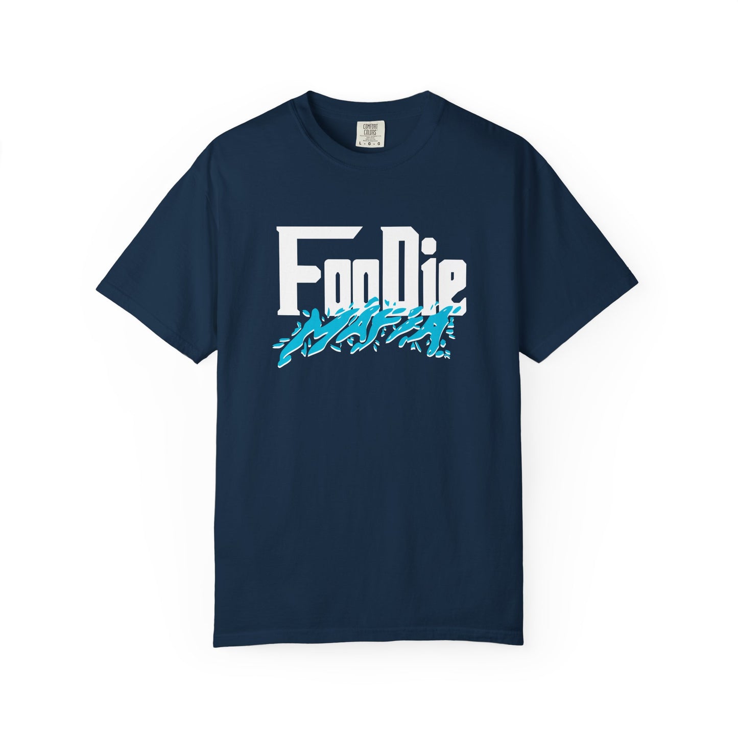L.O.E.F Foodie Mafia Unisex Tee Shirt  (Aqua Blue)