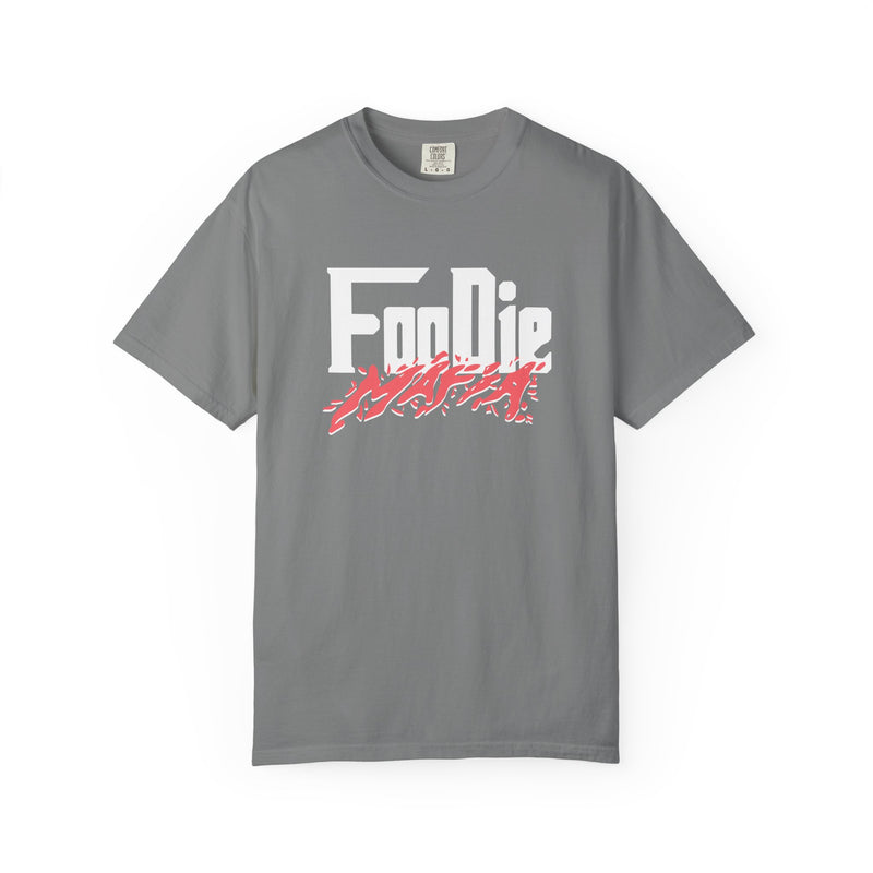 L.O.E.F White Foodie Mafia Unisex Tee Shirt (Soft Red)