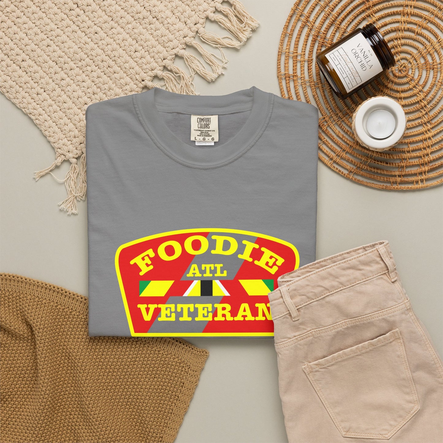 L.O.E.F Foodie Veteran ATL Unisex Tee Shirt (Yellow)