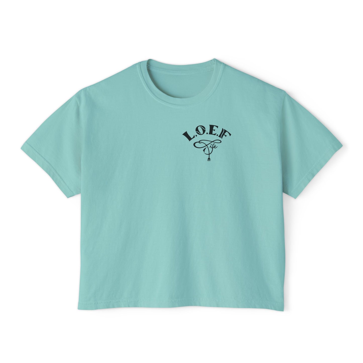 L.O.E.F Foodie 4Life Vegan Boxy Tee (White)