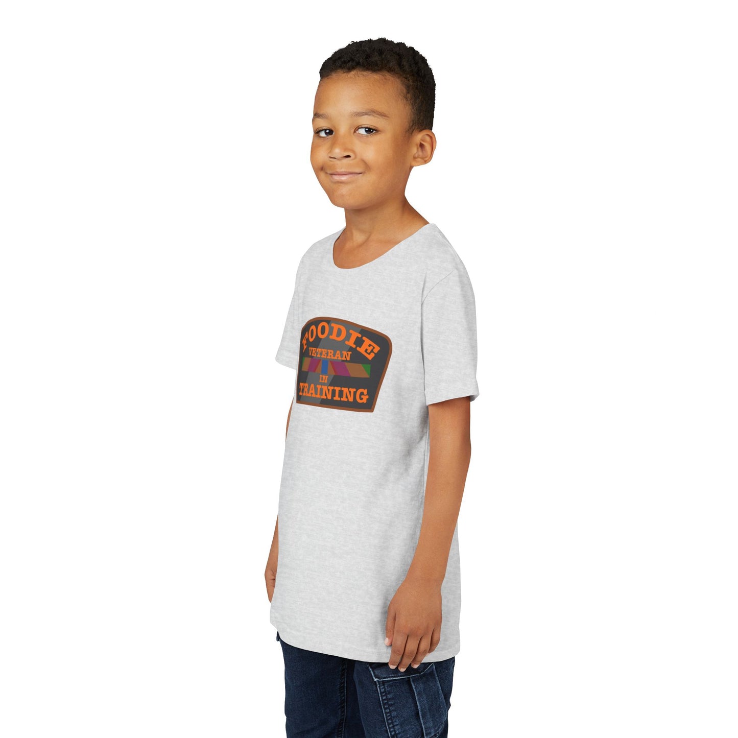 L.O.E.F Foodie Veteran In Training Kids Tee Shirt  (Orange)