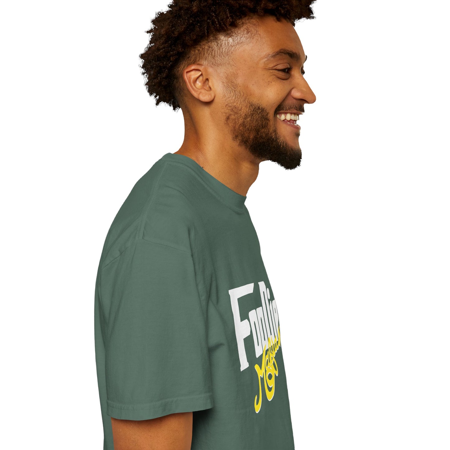 L.O.E.F White Foodie Mafia Unisex Tee shirt (Bright Yellow)