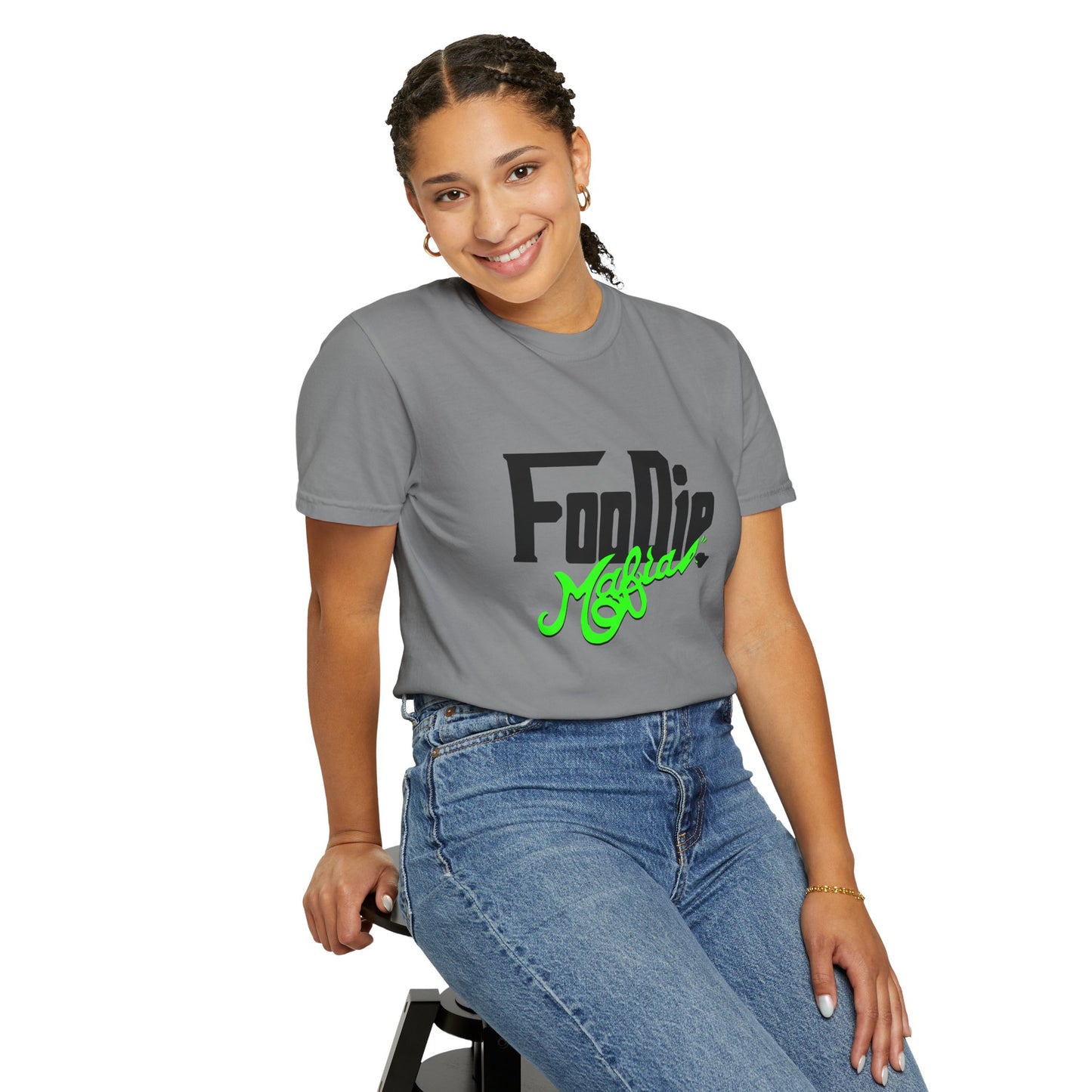 L.O.E.F Foodie Mafia Unisex Tee Shirt (Neon Green)