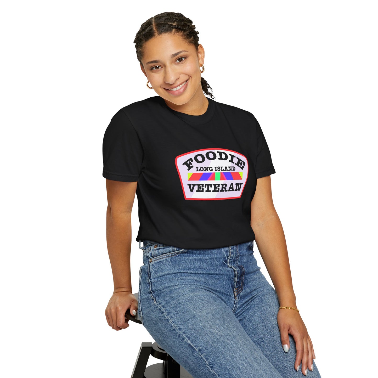 L.O.E.F Foodie Veteran Long Island Unisex Tee Shirt (Soft Pink)
