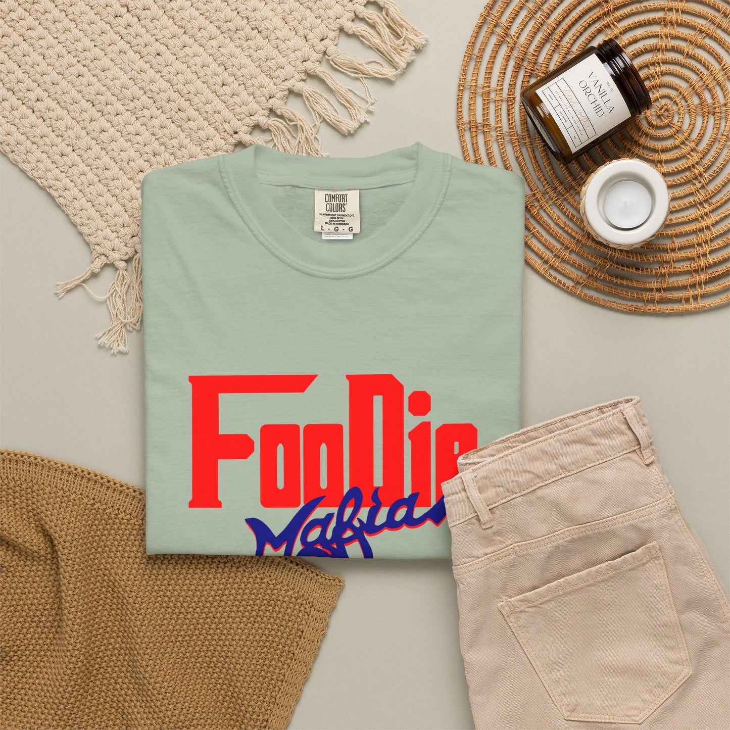 L.O.E.F Red Foodie Mafia Unisex Tee shirt (Dark Blue)