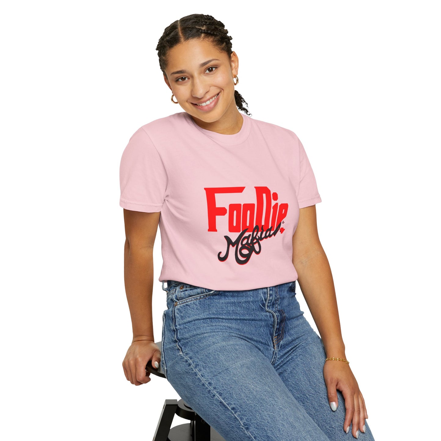 L.O.E.F Red Foodie Mafia Unisex Tee shirt (Black)