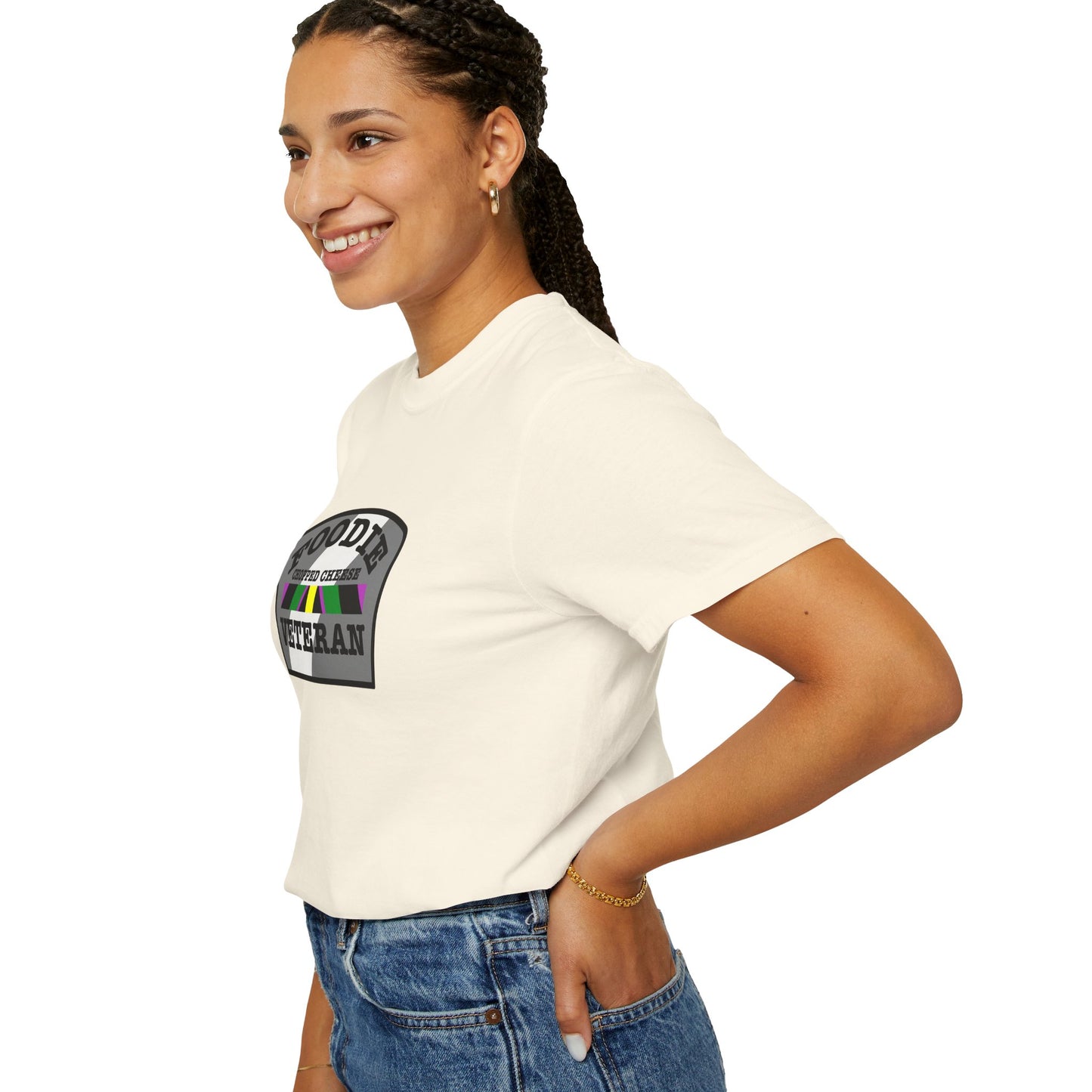 L.O.E.F Foodie Veteran Chopped Cheese Unisex Tee Shirt (Gray)