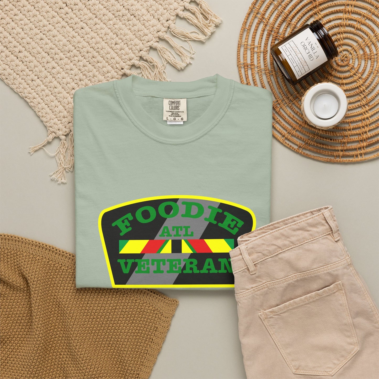 L.O.E.F Foodie Veteran ATL Unisex Tee Shirt (Green)