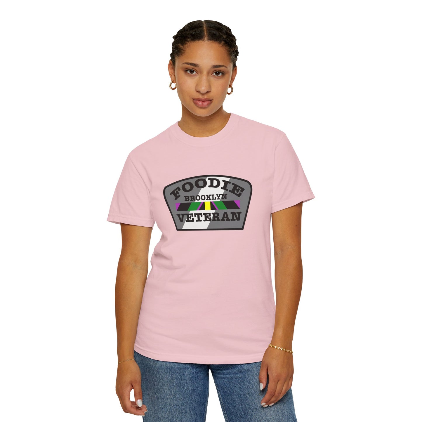L.O.E.F Foodie Veteran Brooklyn Unisex Tee Shirt (Gray)