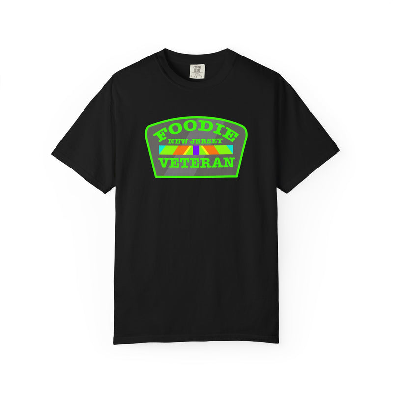 L.O.E.F Foodie Veteran NEW JERSEY Unisex Tee Shirt (Neon Green)