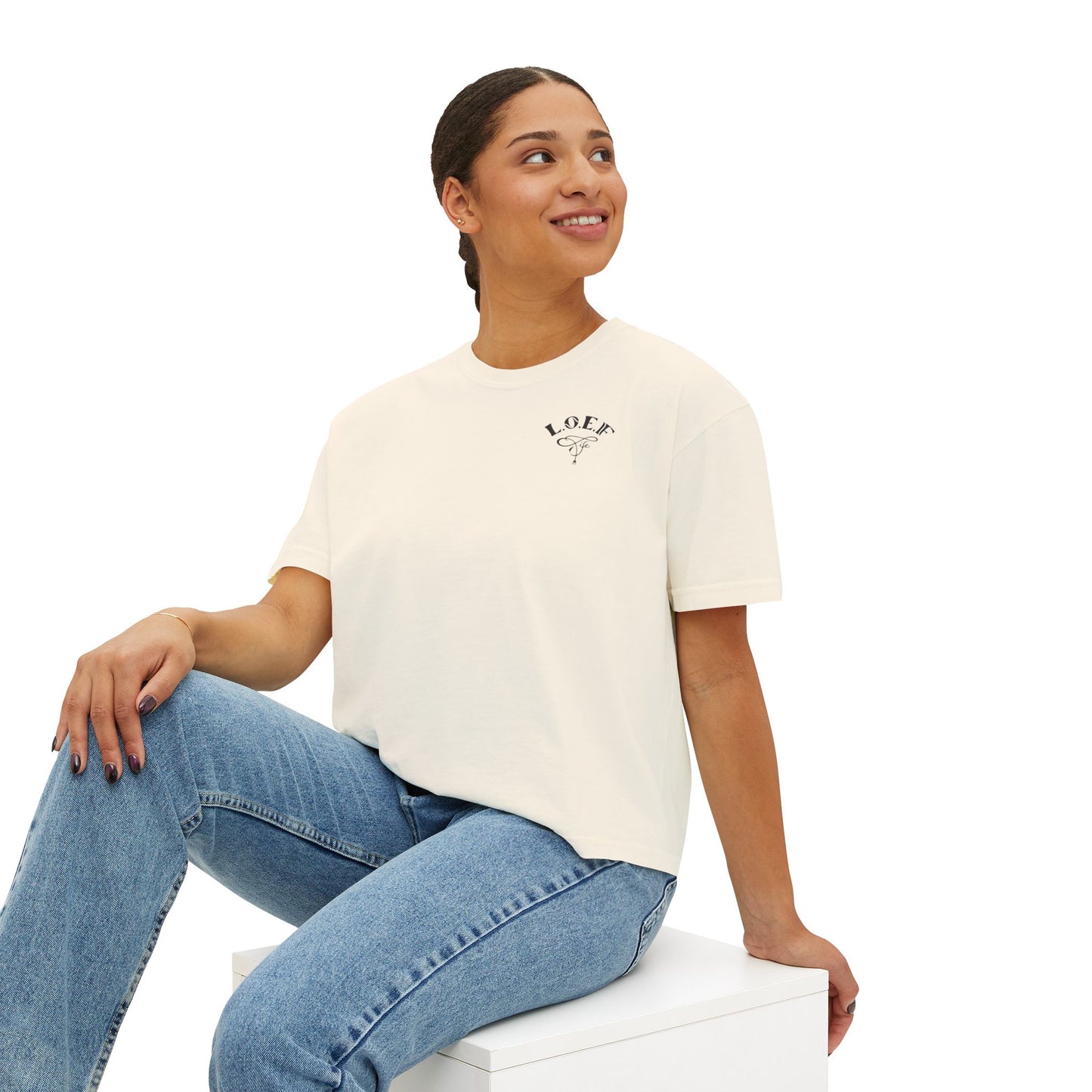 L.O.E.F Foodie 4Life Certified Boxy Tee (Sky Blue)
