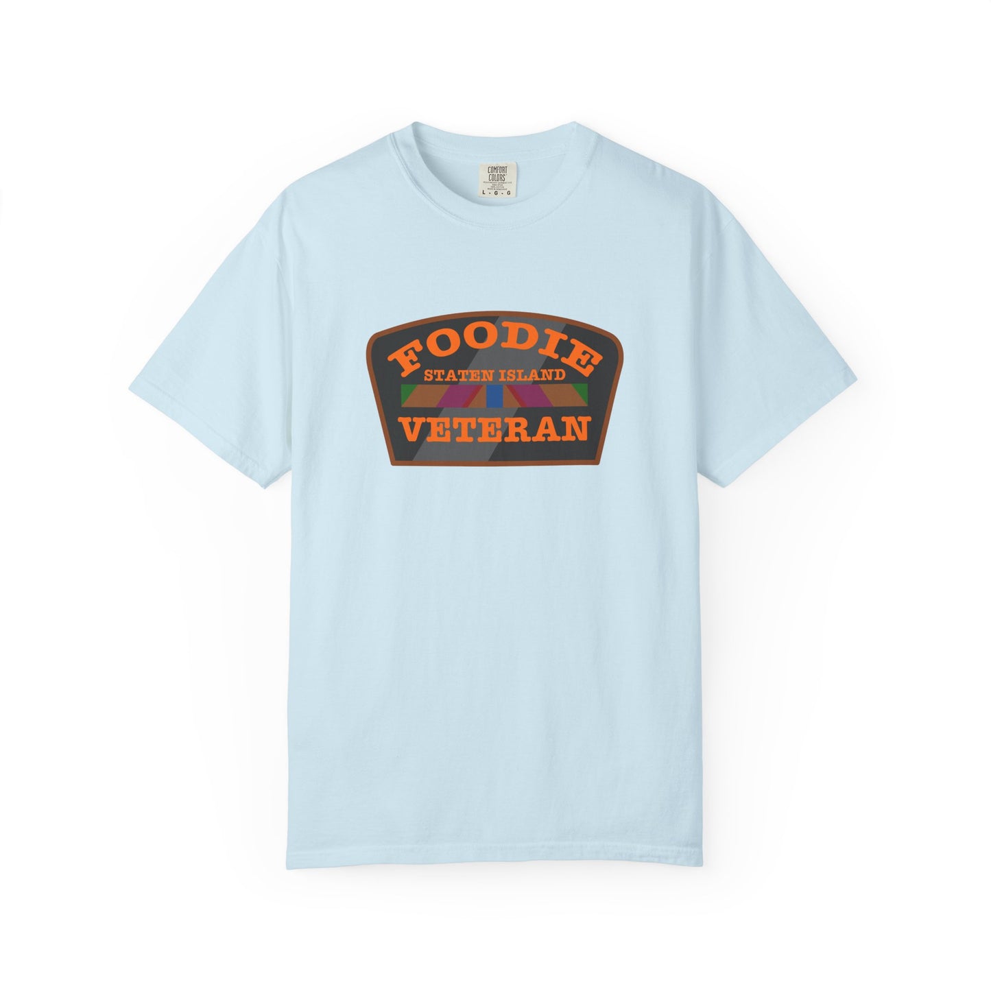 L.O.E.F Foodie Veteran STATEN ISLAND Unisex Tee Shirt (Orange)