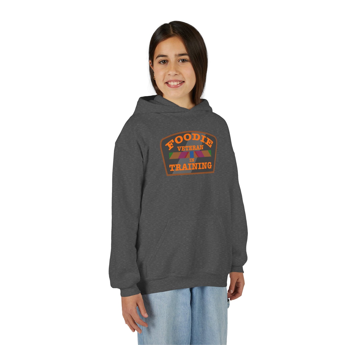 L.O.E.F Foodie Veteran In Training Kids Hoodie (Orange)