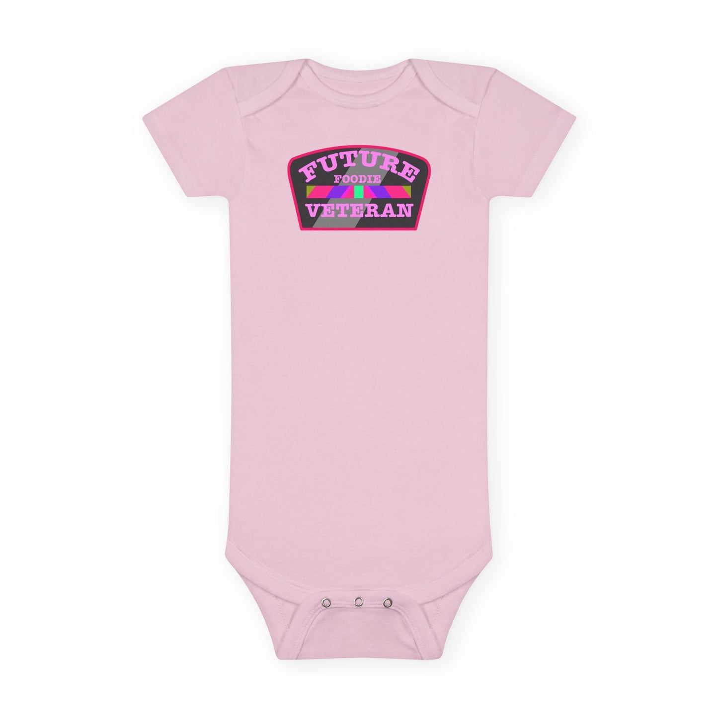 L.O.E.F Future Foodie Veteran Baby Bodysuit (Pink)