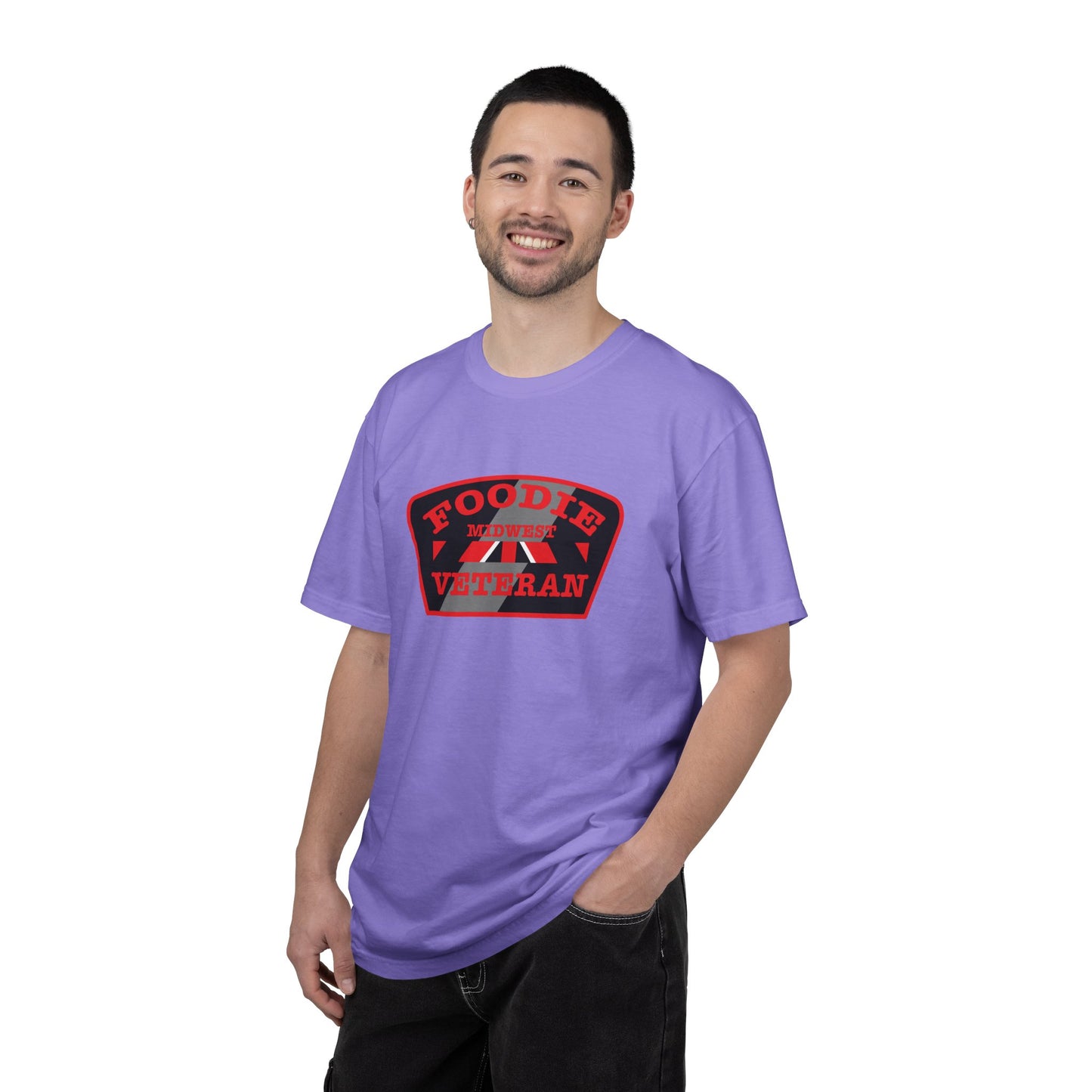 L.O.E.F Foodie Veteran MIDWEST Unisex Tee Shirt (Red)