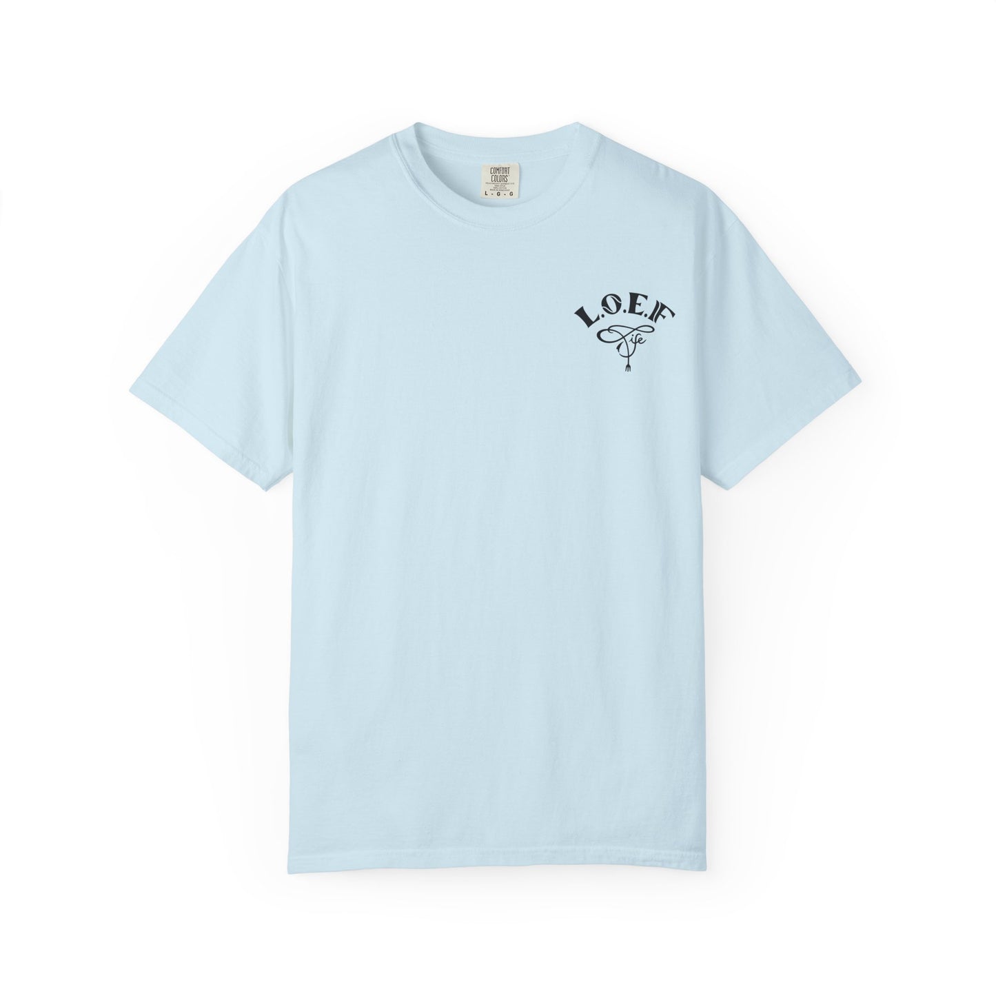 L.O.E.F LIFESTYLE OF EVERYDAY FOODIES Unisex Tee Shirt (Black)