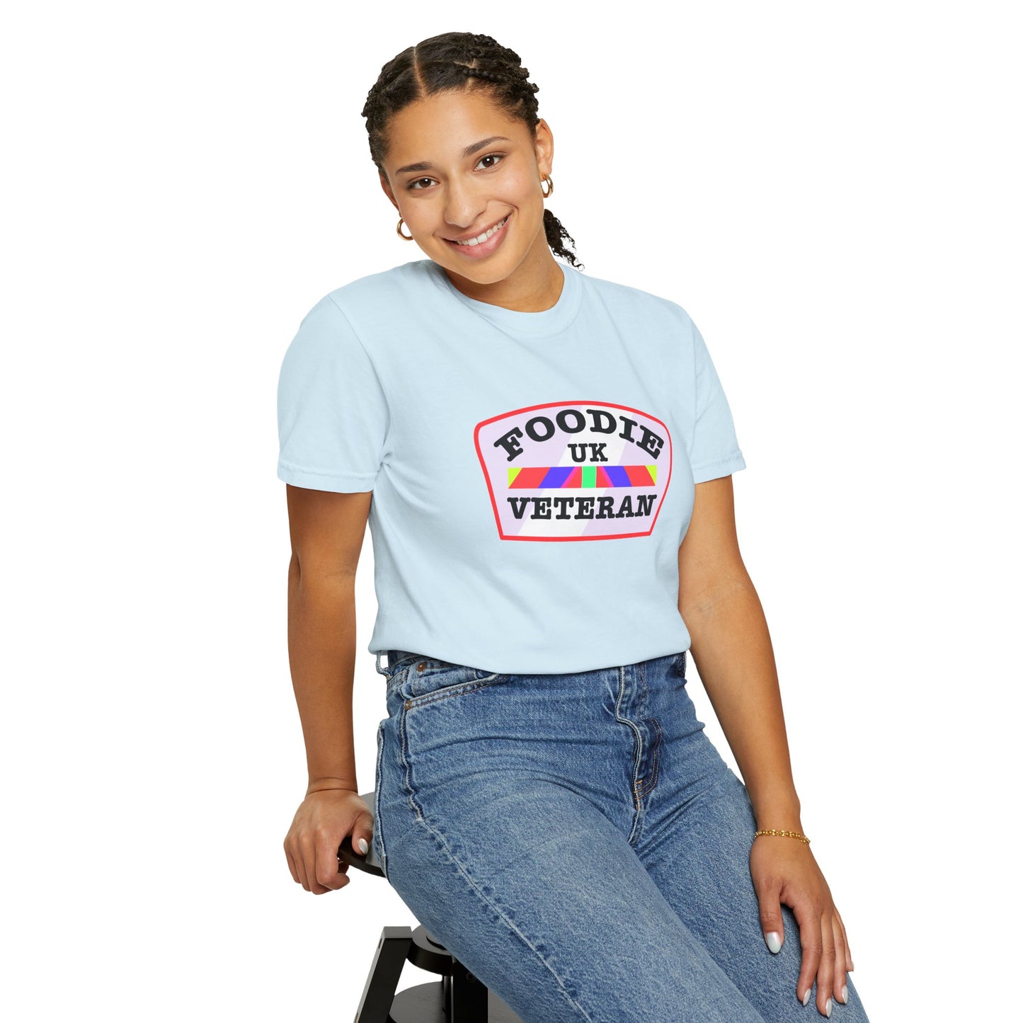 L.O.E.F Foodie Veteran UK Unisex Tee Shirt (Soft Pink)