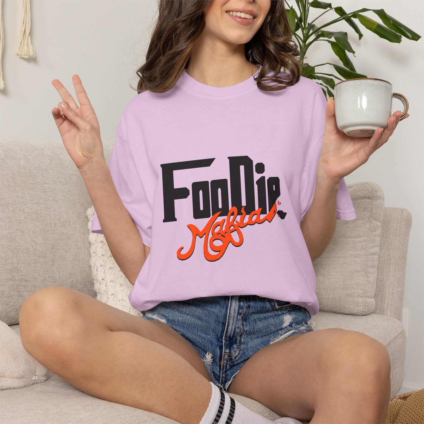 L.O.E.F Foodie Mafia Unisex Tee Shirt (Flat Red)