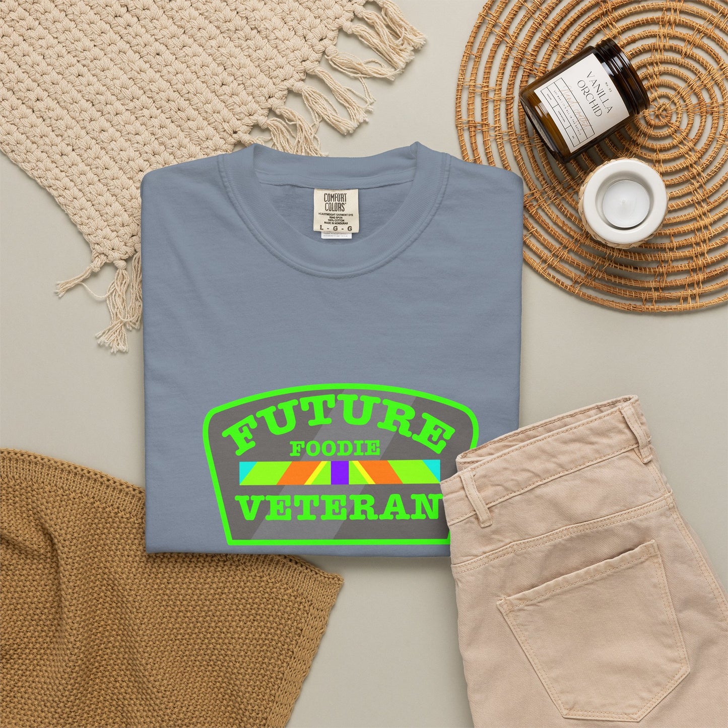 L.O.E.F Future Foodie Veteran Tee Shirt  (Neon Green)